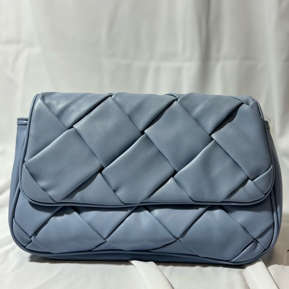Jules Kae Lillian crossbody or clutch Purse, Butter soft Vegan leather baby blue - Picture 3 of 9